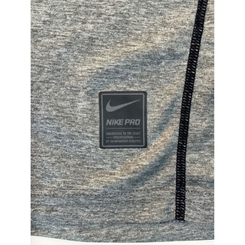 Nike Pro Dri-Fit Grey Heather Activewear T-Shirt Mesh Back Mens Large - Picture 5 of 8
